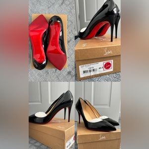 85mm Patent Black Christian Louboutin Heels